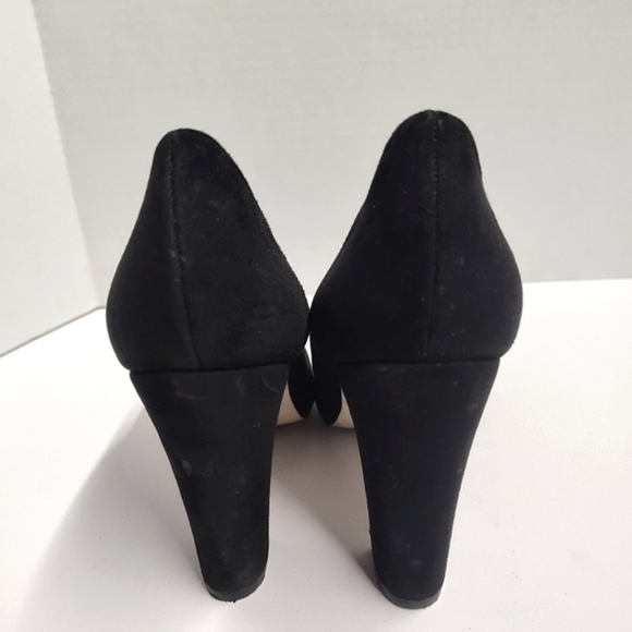 Dune London Aubree block high heels black suede size 9 - Picture 4 of 8